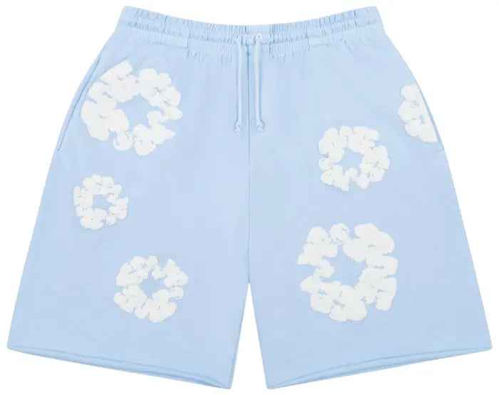 Denim Tears The Cotton Wreath Sweat Shorts 'Powder Blue'