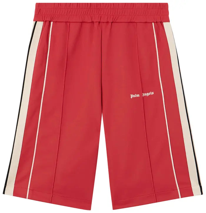 Palm Angels Classic Logo Track Shorts 'Red/Off White'