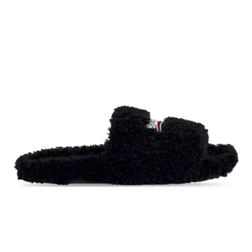 Balenciaga Furry Slide Black