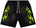 Hellstar Flame Shorts 'Green'