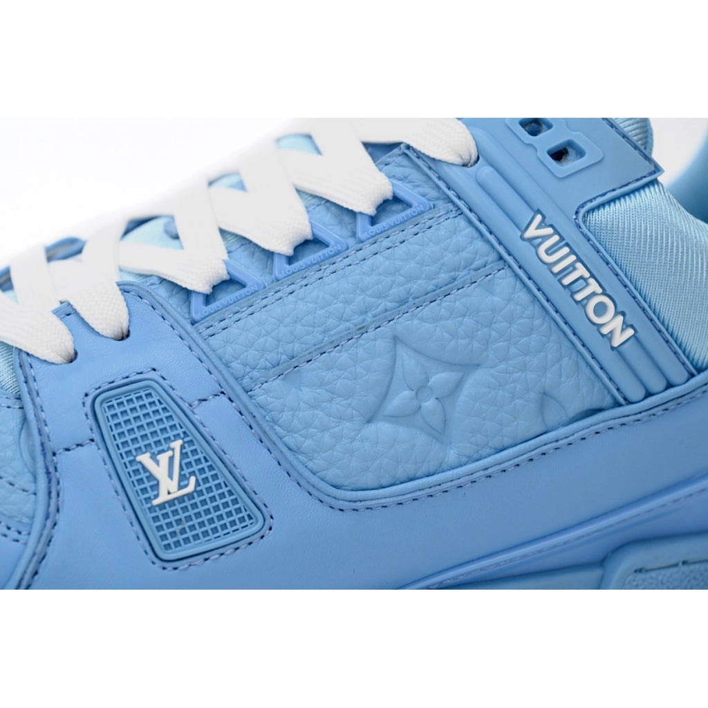 Louis Vuitton Trainer All Blue Embossing