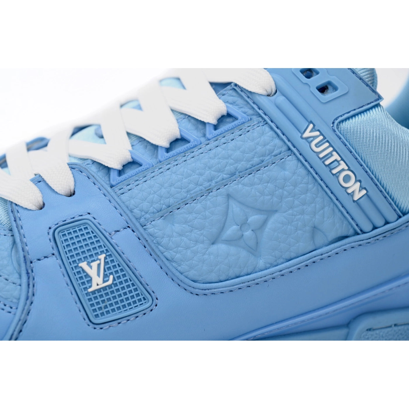 Louis Vuitton Trainer All Blue Embossing