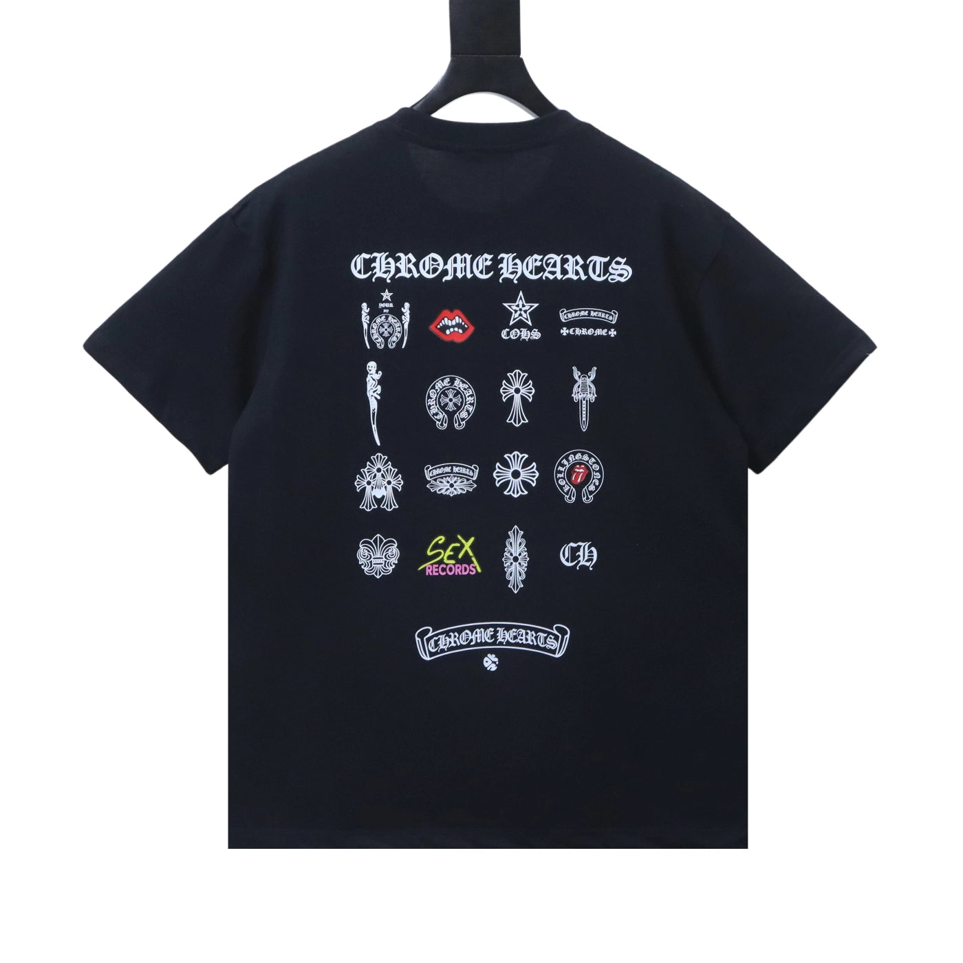 Chrome Hearts Multi-Element Collage Print Short-Sleeve T-Shirt black
