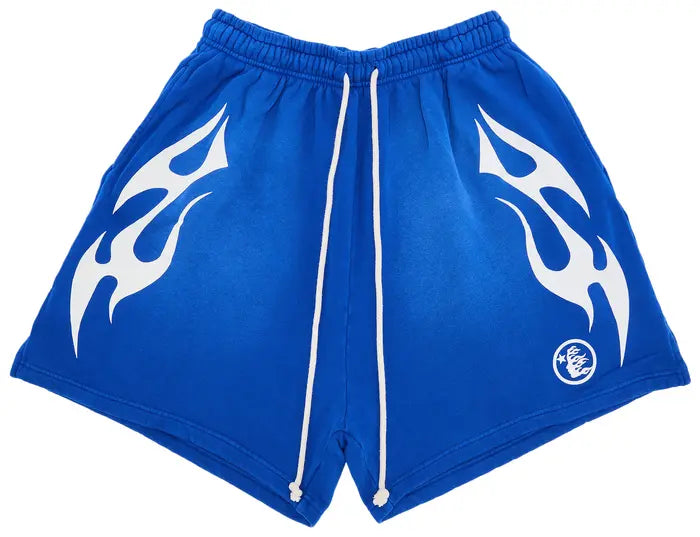 Hellstar Flame Shorts 'Blue'