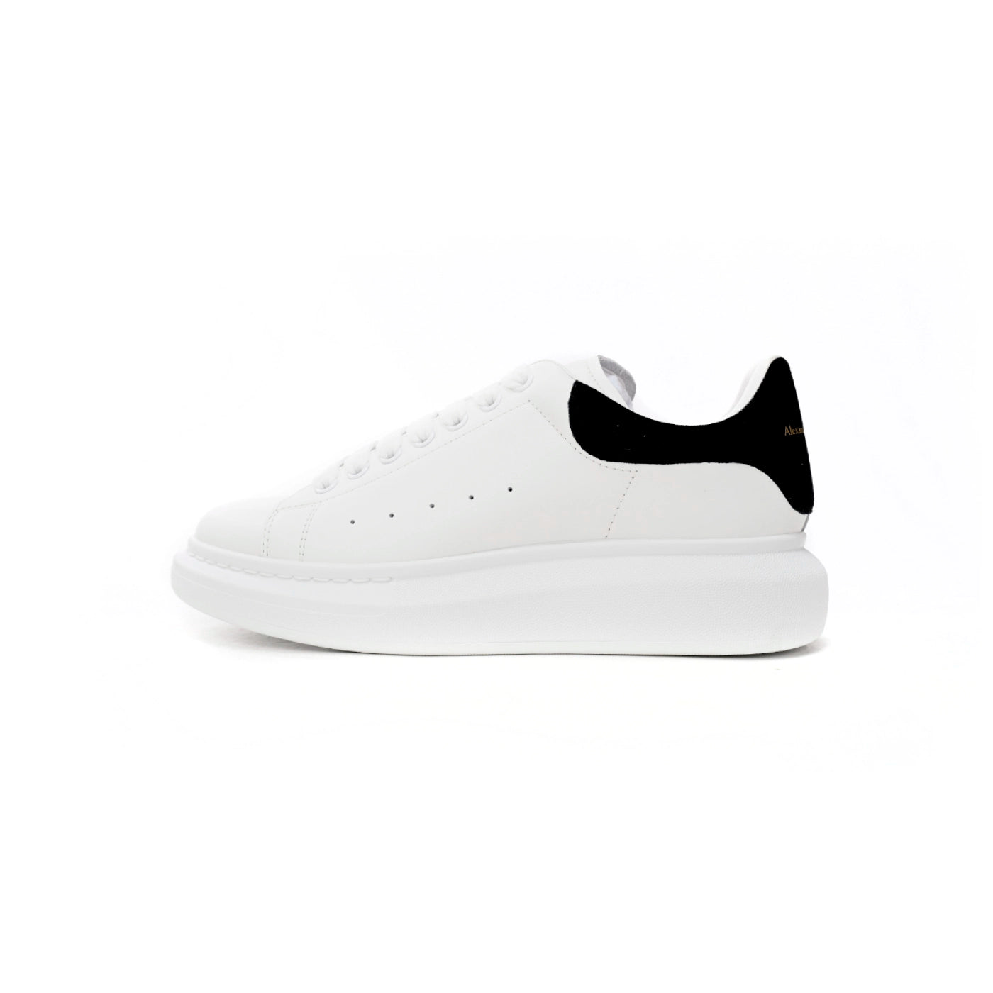 Alexander McQueen Sneaker Black Velvet white gold