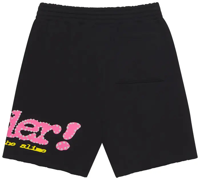 Sp5der Punk V2 Sweatshort 'Black'