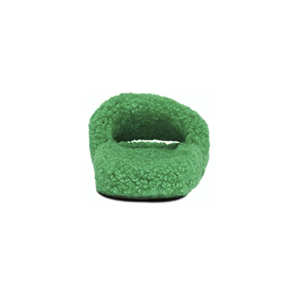 Balenciaga Furry Slide Green