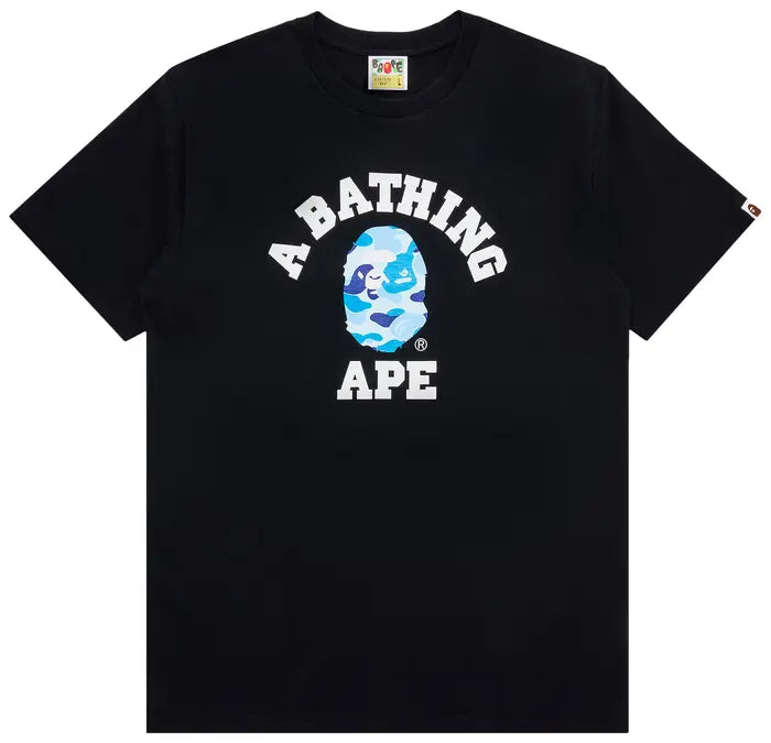 BAPE ABC Camo College Tee 'Black Blue'