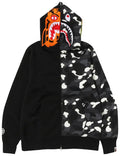 BAPE City Camo Tiger Shark Full Zip Hoodie 'Black'
