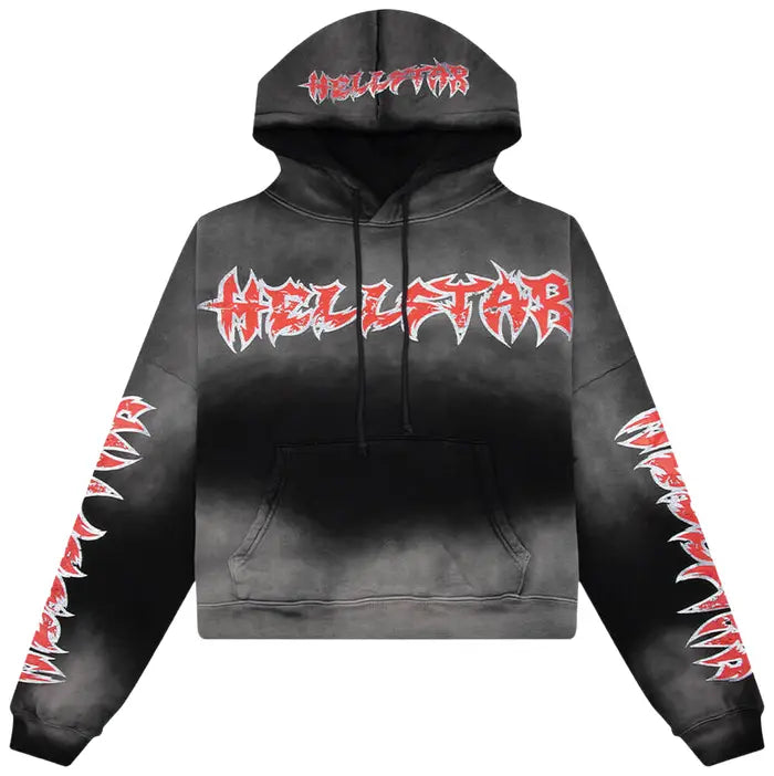 Hellstar Stars Shine Graffiti Hoodie 'Black'