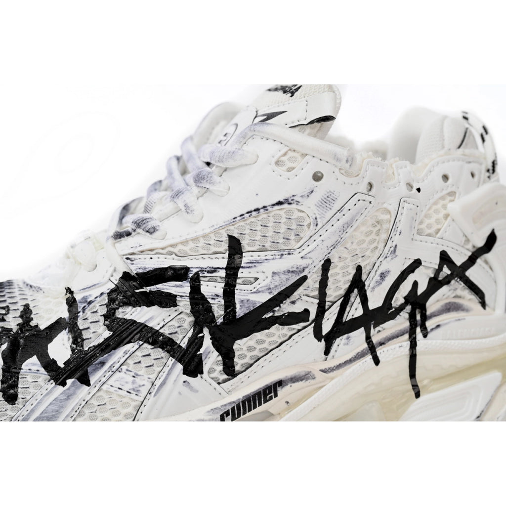 Balenciaga Runner White And Black Characters