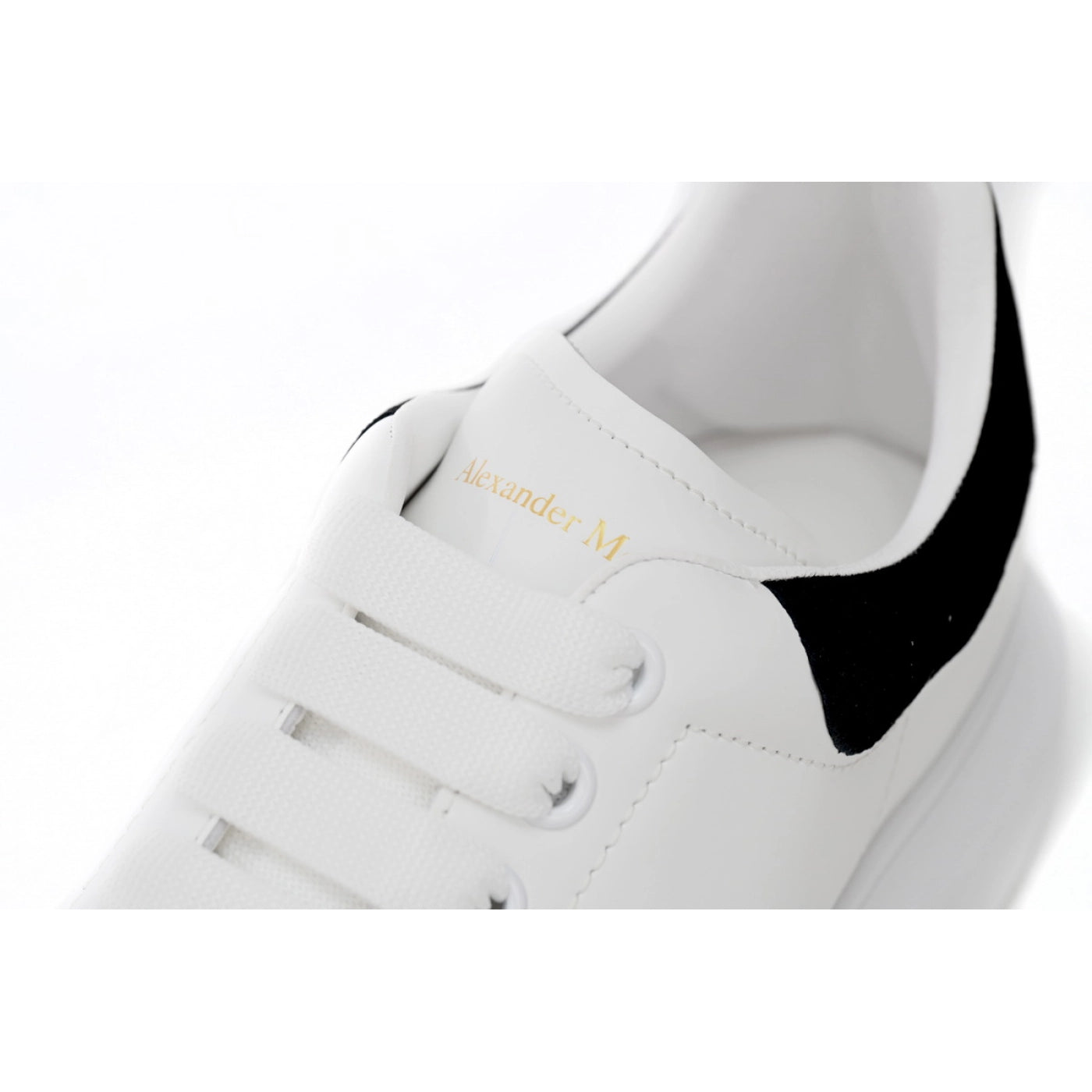 Alexander McQueen Sneaker Black Velvet white gold