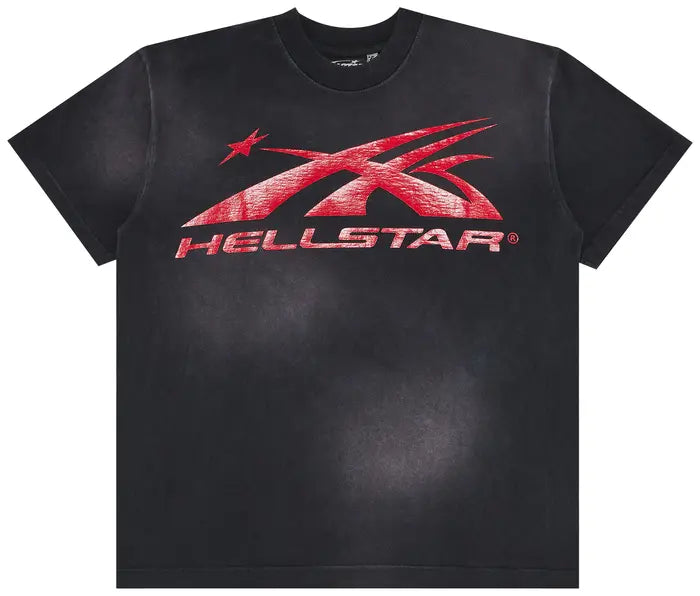 Hellstar Gel Sport Logo T-Shirt 'Black/Red'