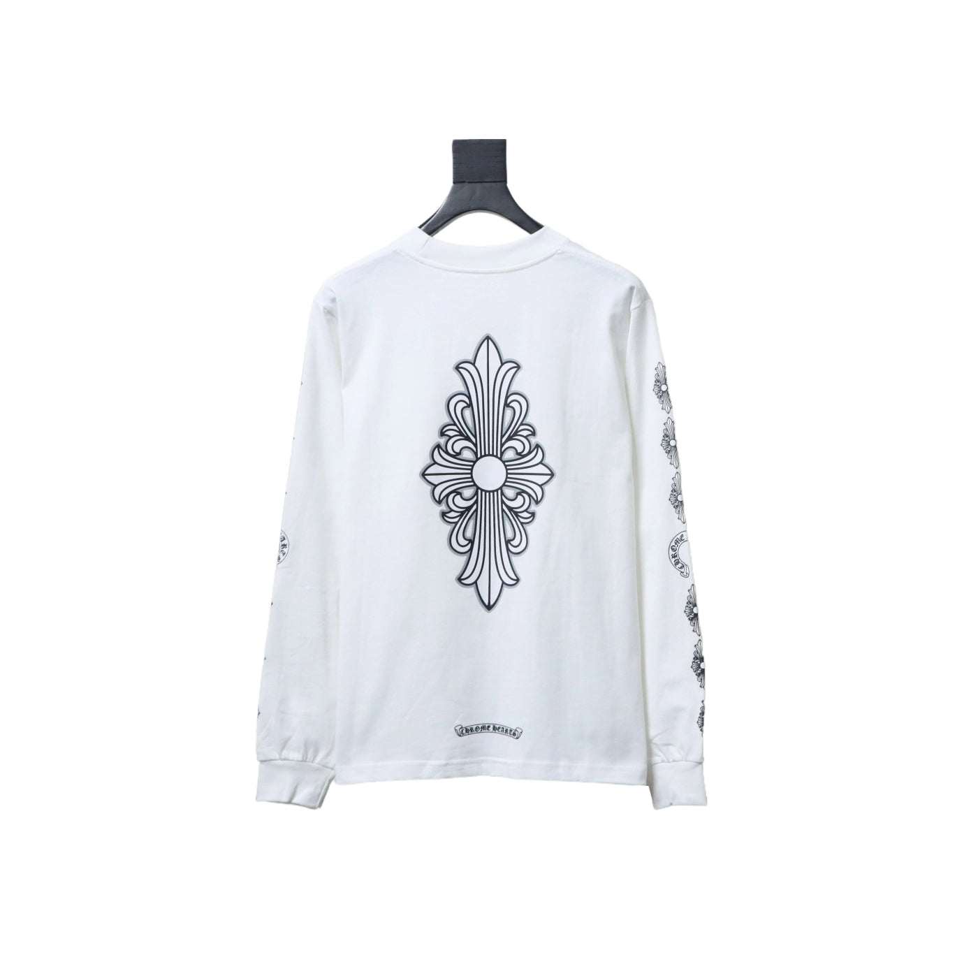 Chrome Hearts Fleur Cross Long Sleeve T-Shirt White